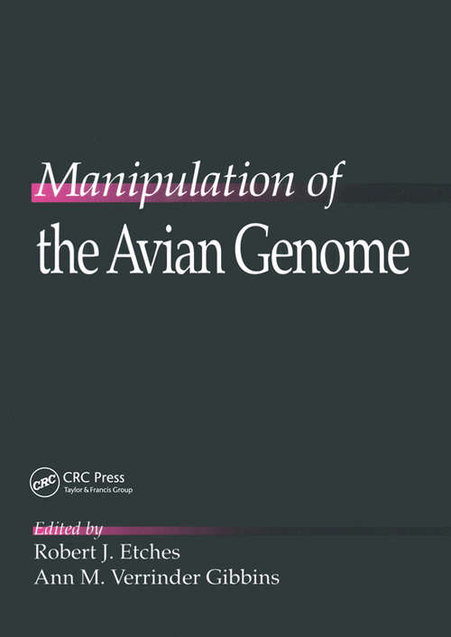 Book cover of Manipulation of the Avian Genome