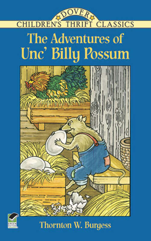 Book cover of The Adventures of Unc' Billy Possum (Dover Children's Thrift Classics)