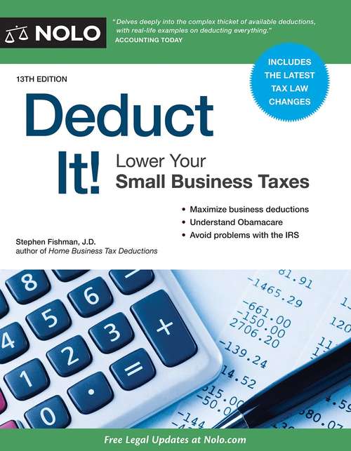 Book cover of Deduct It!: Lower Your Small Business Taxes