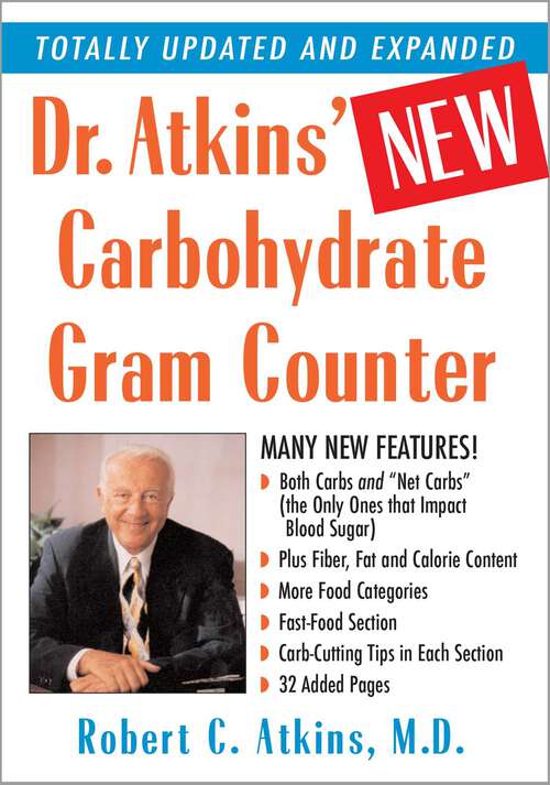 Book cover of Dr. Atkins' New Carbohydrate Gram Counter