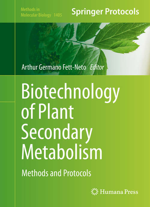 Book cover of Biotechnology of Plant Secondary Metabolism