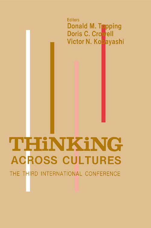 Thinking Across Cultures: The Third International Conference on Thinking