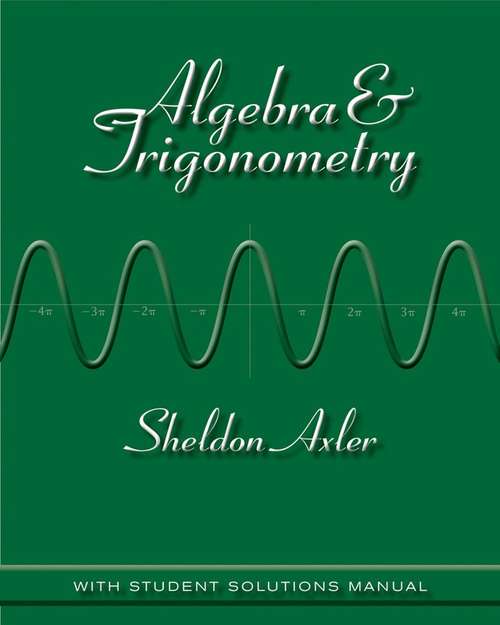 Book cover of Algebra And Trigonometry
