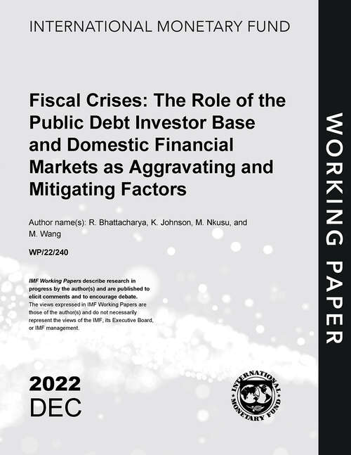 Book cover of Fiscal Crises: The Role of the Public Debt Investor Base and Domestic Financial Markets as Aggravating and Mitigating Factors
