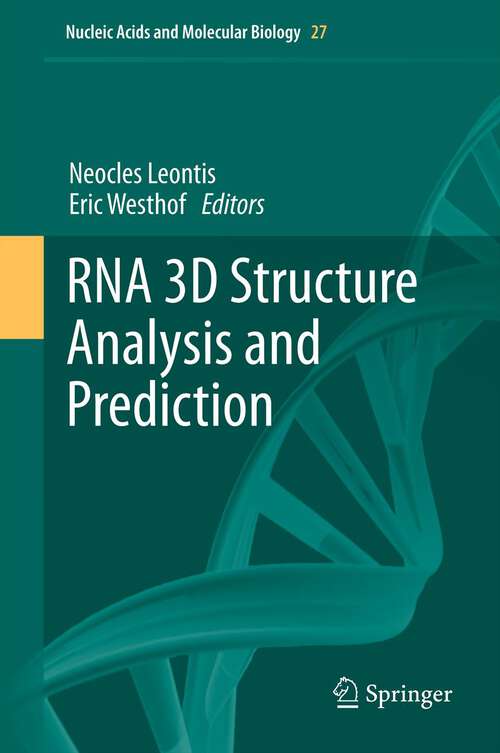 Book cover of RNA 3D Structure Analysis and Prediction