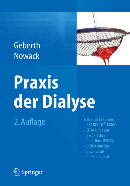 Book cover of Praxis der Dialyse