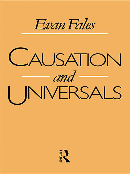 Book cover of Causation and Universals