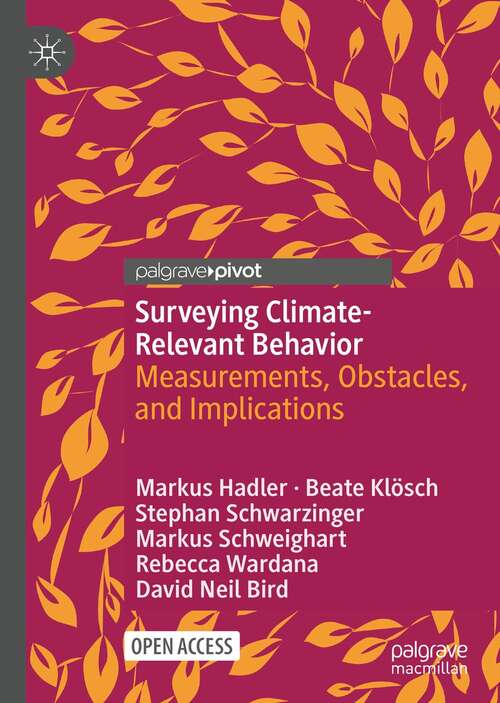 Surveying Climate-Relevant Behavior: Measurements, Obstacles, and Implications