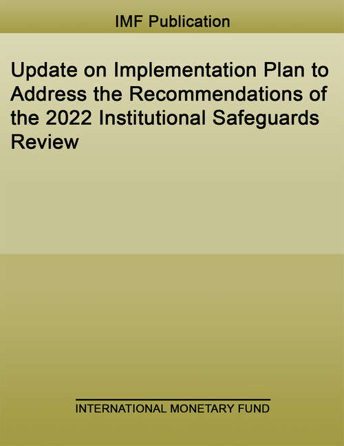 Book cover of Update on Implementation Plan to Address the Recommendations of the 2022 Institutional Safeguards Review (Policy Papers)