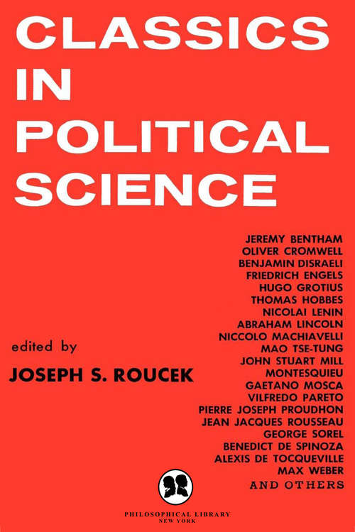 Book cover of Classics in Political Science