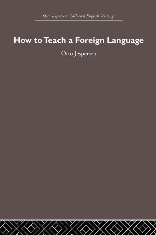 Book cover of How to Teach a Foreign Language