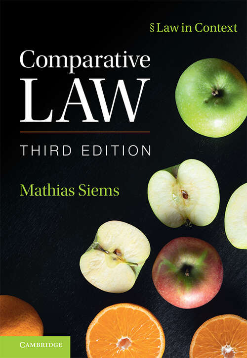 Book cover of Comparative Law (2) (Law in Context)