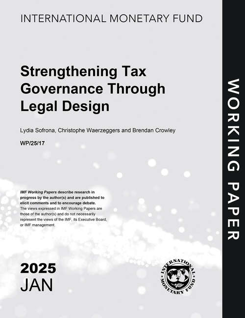 Book cover of Strengthening Tax Governance Through Legal Design