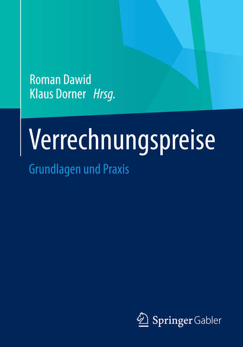 Book cover of Verrechnungspreise: Grundlagen und Praxis