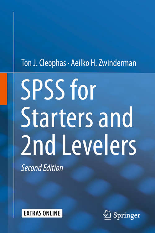 Book cover of SPSS for Starters and 2nd Levelers