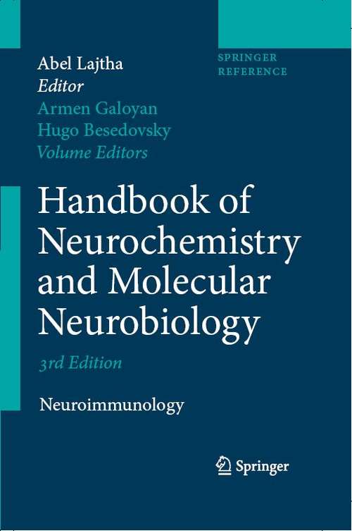 Cover image of Handbook of Neurochemistry and Molecular Neurobiology