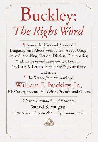Book cover of Buckley: The Right Word