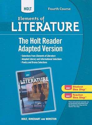 Book cover of Holt Elements of Literature, Fourth Course, The Holt Reader, Adapted Version