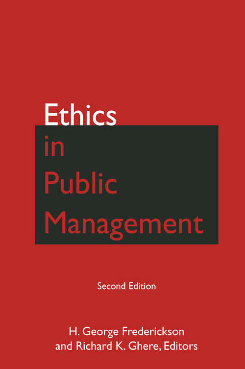 Book cover of Ethics in Public Management