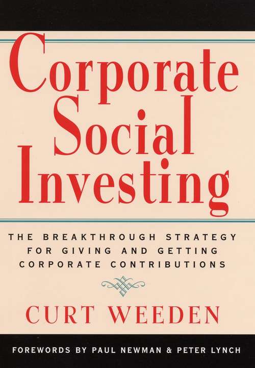Book cover of Corporate Social Investing