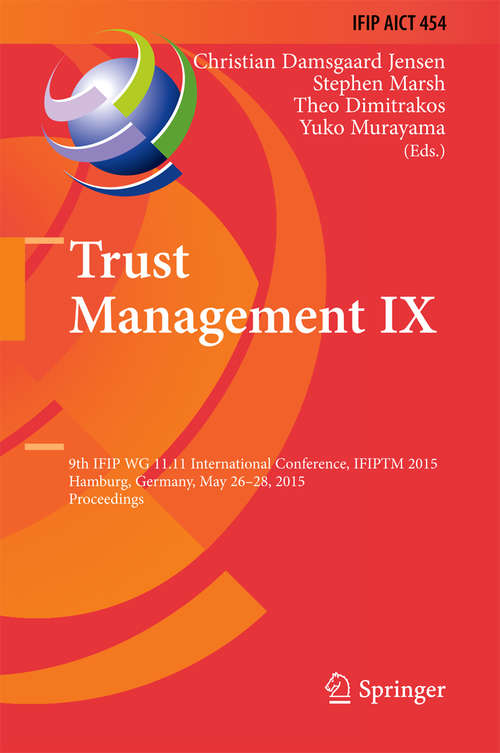 Book cover of Trust Management IX