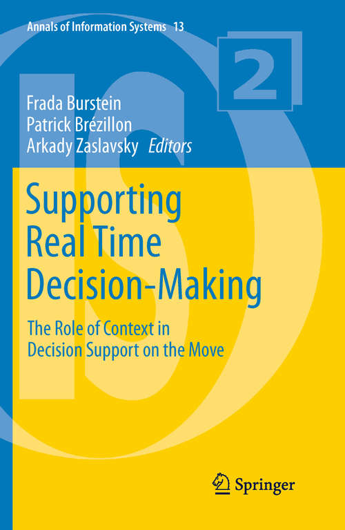 Book cover of Supporting Real Time Decision-Making
