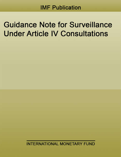 Book cover of Guidance Note for Surveillance Under Article IV Consultations (Policy Papers)