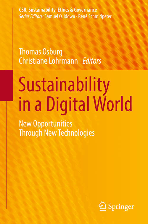 Book cover of Sustainability in a Digital World