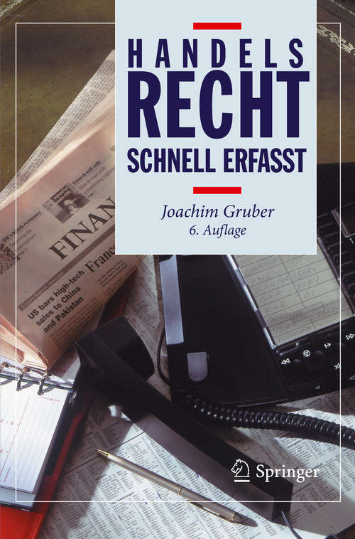 Book cover of Handelsrecht - Schnell erfasst: Schnell Erfaßt (5) (Recht - schnell erfasst)