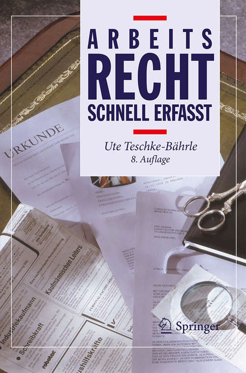 Book cover of Arbeitsrecht - Schnell erfasst (Recht - schnell erfasst)
