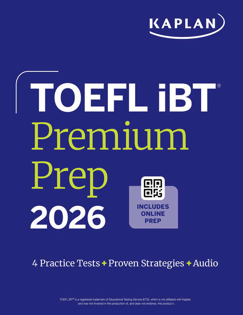 Book cover of TOEFL  iBT Premium Plus 2026 (Kaplan Test Prep)