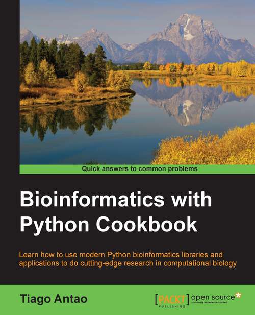 Book cover of Bioinformatics with Python Cookbook