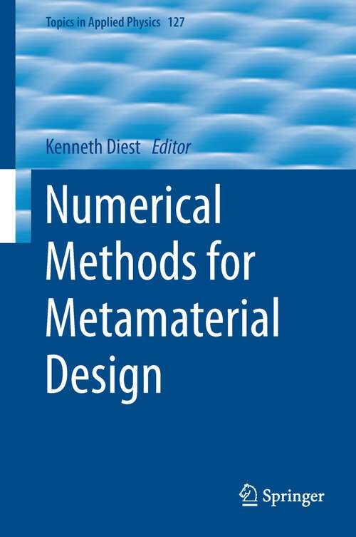 Book cover of Numerical Methods for Metamaterial Design