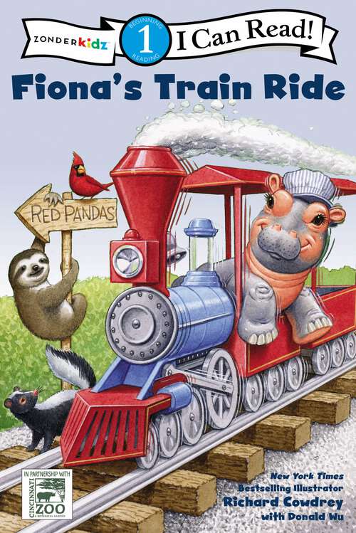 Book cover of Fiona's Train Ride: Level 1 (I Can Read! / A Fiona the Hippo Book)