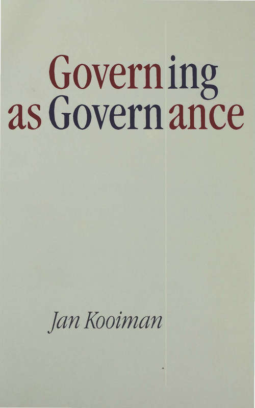 Book cover of Governing as Governance