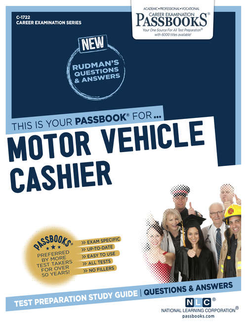 Book cover of Motor Vehicle Cashier: Passbooks Study Guide (Career Examination Series: C-1722)