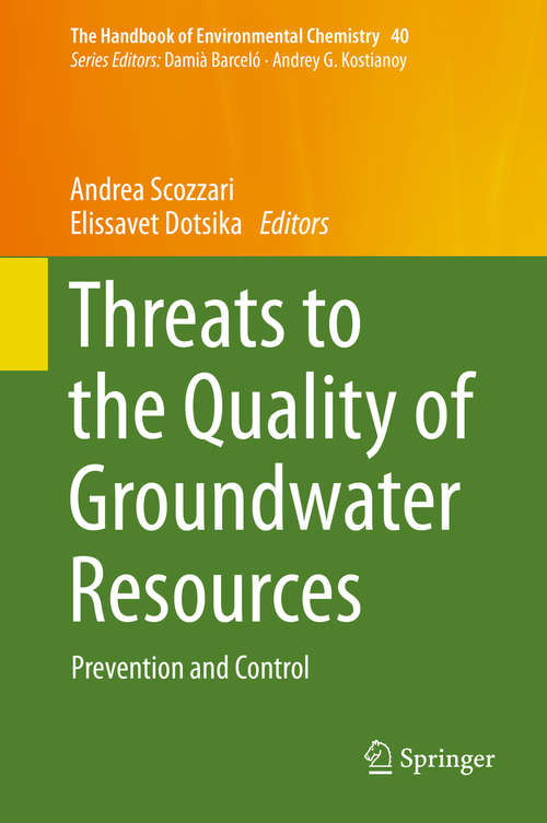 Book cover of Threats to the Quality of Groundwater Resources