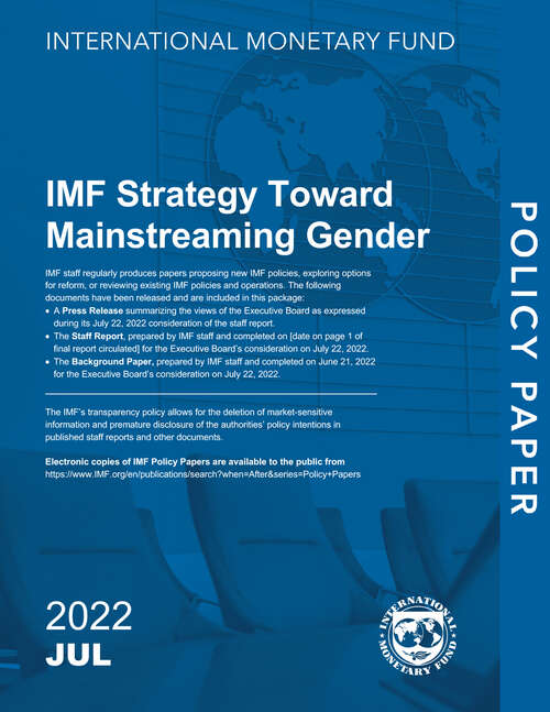 Book cover of IMF Strategy Toward Mainstreaming Gender