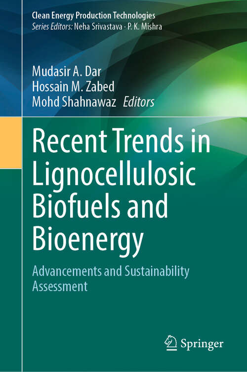 Book cover of Recent Trends in Lignocellulosic Biofuels and Bioenergy: Advancements and Sustainability Assessment (Clean Energy Production Technologies)