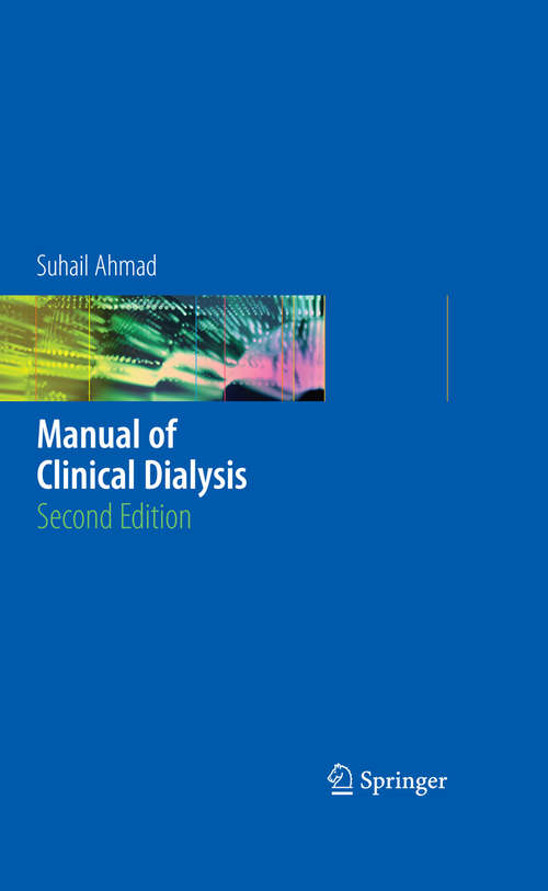 Book cover of Manual of Clinical Dialysis