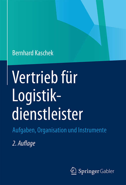 Book cover of Vertrieb für Logistikdienstleister