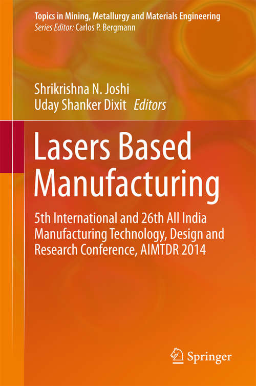 Book cover of Lasers Based Manufacturing