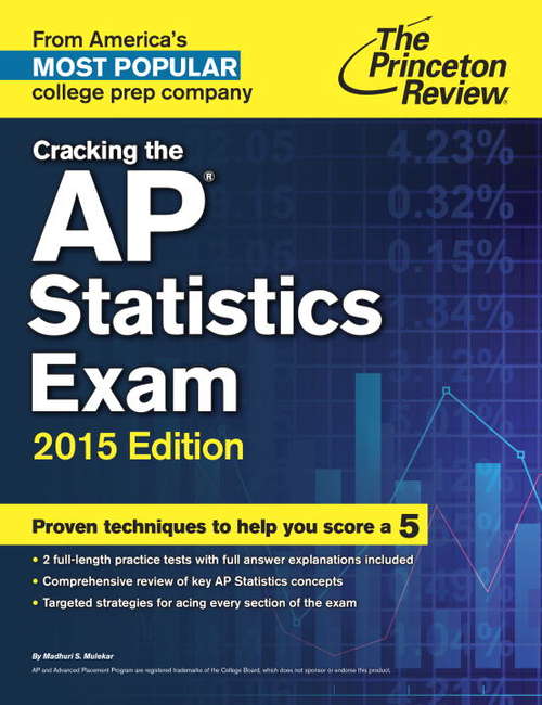 Book cover of Cracking the AP Statistics Exam, 2015 Edition