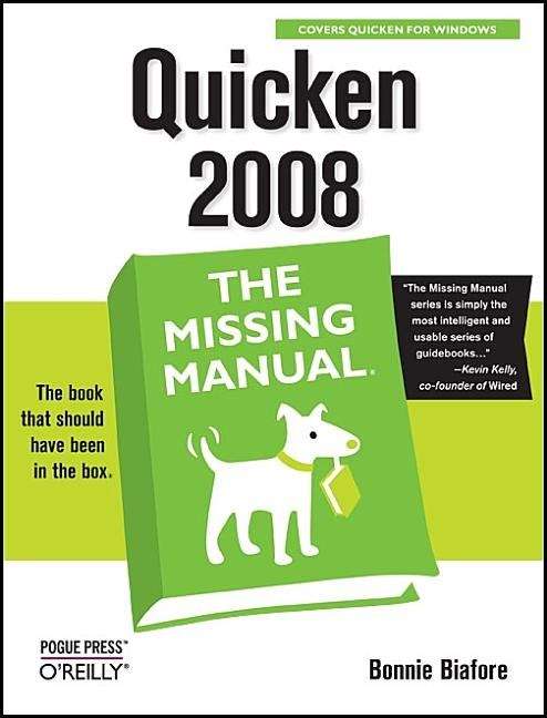 Book cover of Quicken 2008: The Missing Manual