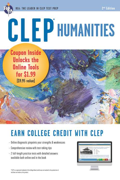 Book cover of CLEP® Humanities Book + Online (CLEP Test Preparation)
