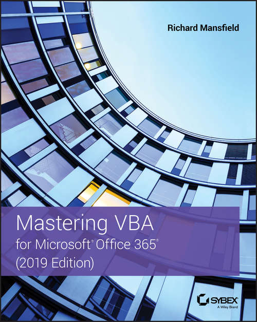 Book cover of Mastering VBA for Microsoft Office 365 (2019) (Mastering Ser.)