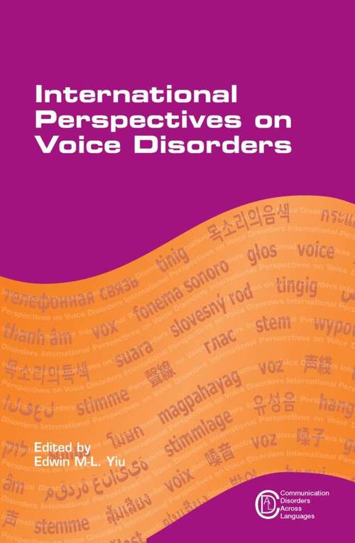 Book cover of International Perspectives on Voice Disorders