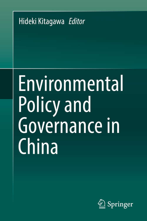 Book cover of Environmental Policy and Governance in China