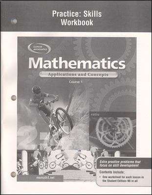 Book cover of Practice: Mathematics Applications and Concepts, Course 1