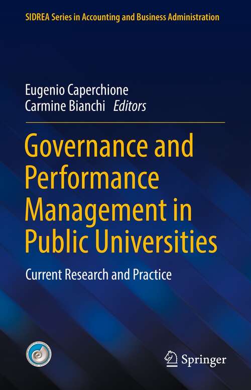 Book cover of Governance and Performance Management in Public Universities: Current Research and Practice (1st ed. 2022) (SIDREA Series in Accounting and Business Administration)